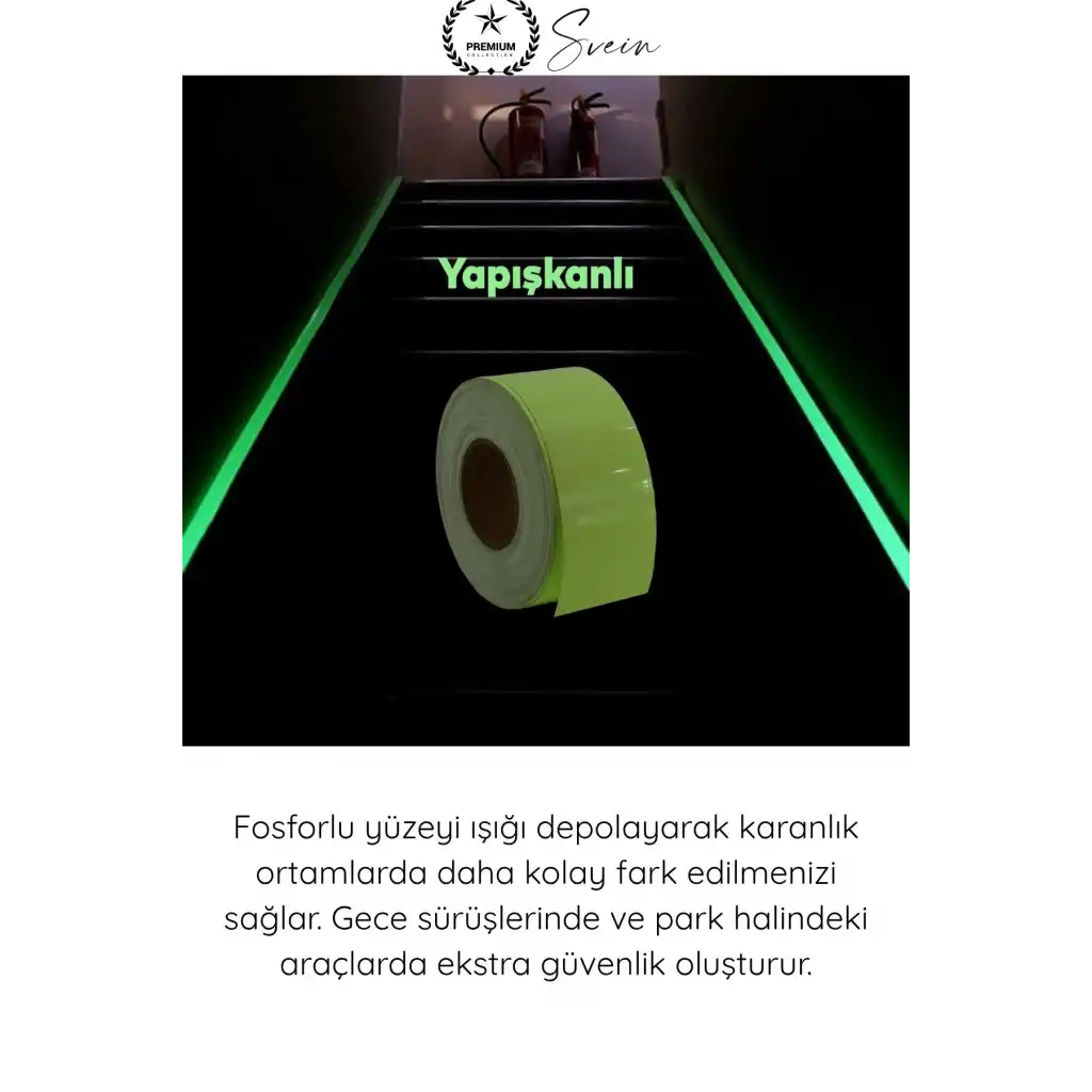 #Reflektör Karanlıkta Parlayan Fosforlu Reflektif Şerit Bant 35mm 1,5 Metre Motosiklet Bisiklet Otomobil Güvenlik Uyarı Etiketi Gece Görünürlük Dekorasyon Yapışkanlı Aksesuar Yol Koruma