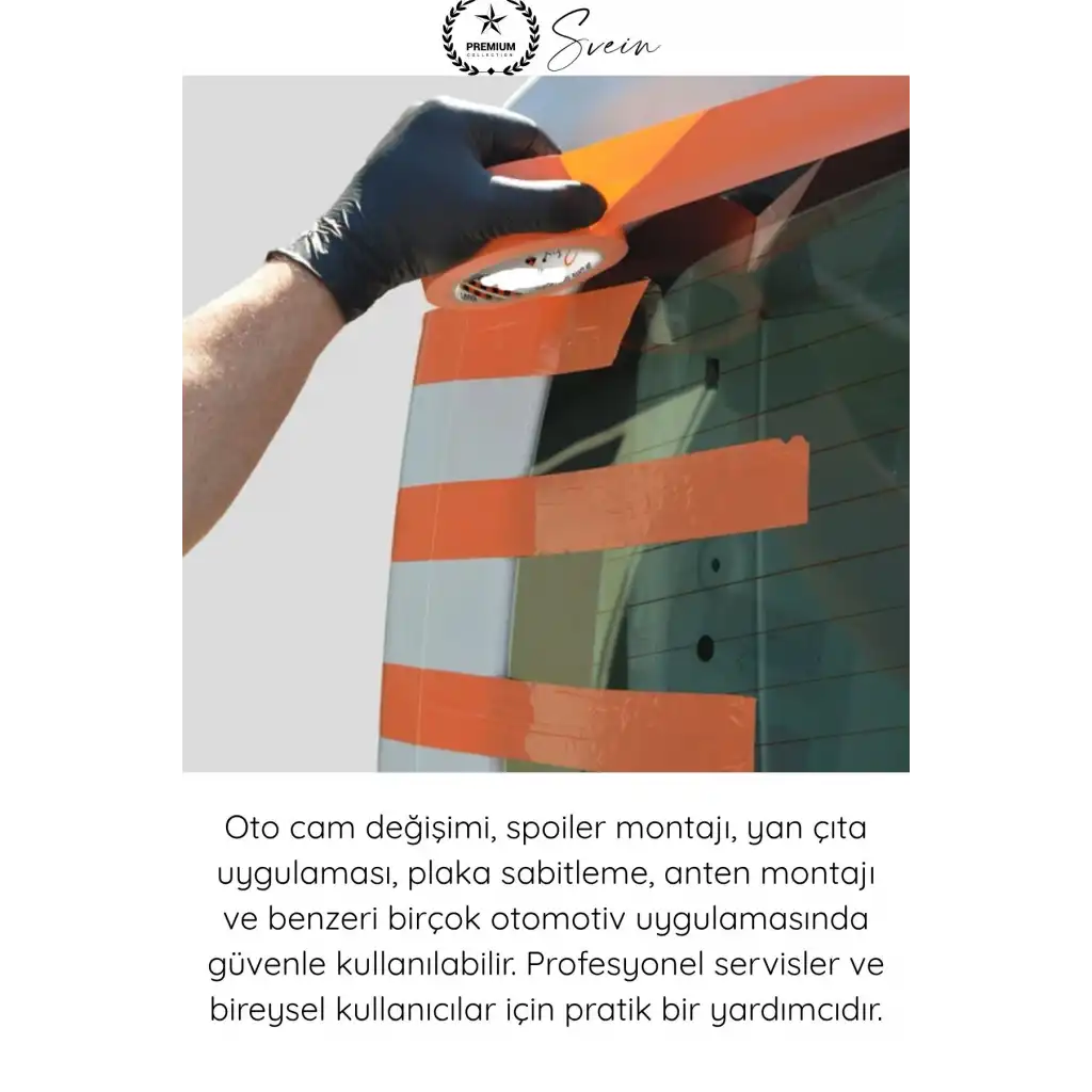 #SabitlemeBandı İz Bırakmaz Turuncu Geçici Aksesuar Sabitleme Bandı 45mm x 25m Oto Cam Montaj Spoiler Çıta Plaka Anten Koruma Boya Dostu Güçlü Yapışkan Transfer Maskeleme Uygulama Rulosu
