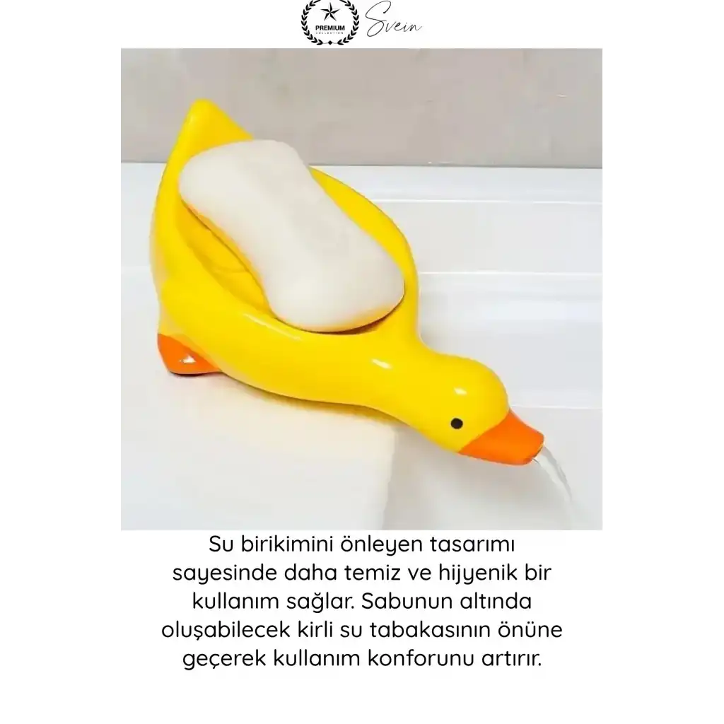 #Sabunluk Ördek Tasarımlı Sabunluk Delikli Su Tahliyeli ABS Plastik Banyo Lavabo Sabun Tutucu Dekoratif Dayanıklı Hijyenik Sarı Beyaz Tezgah Düzenleyici Aksesuar