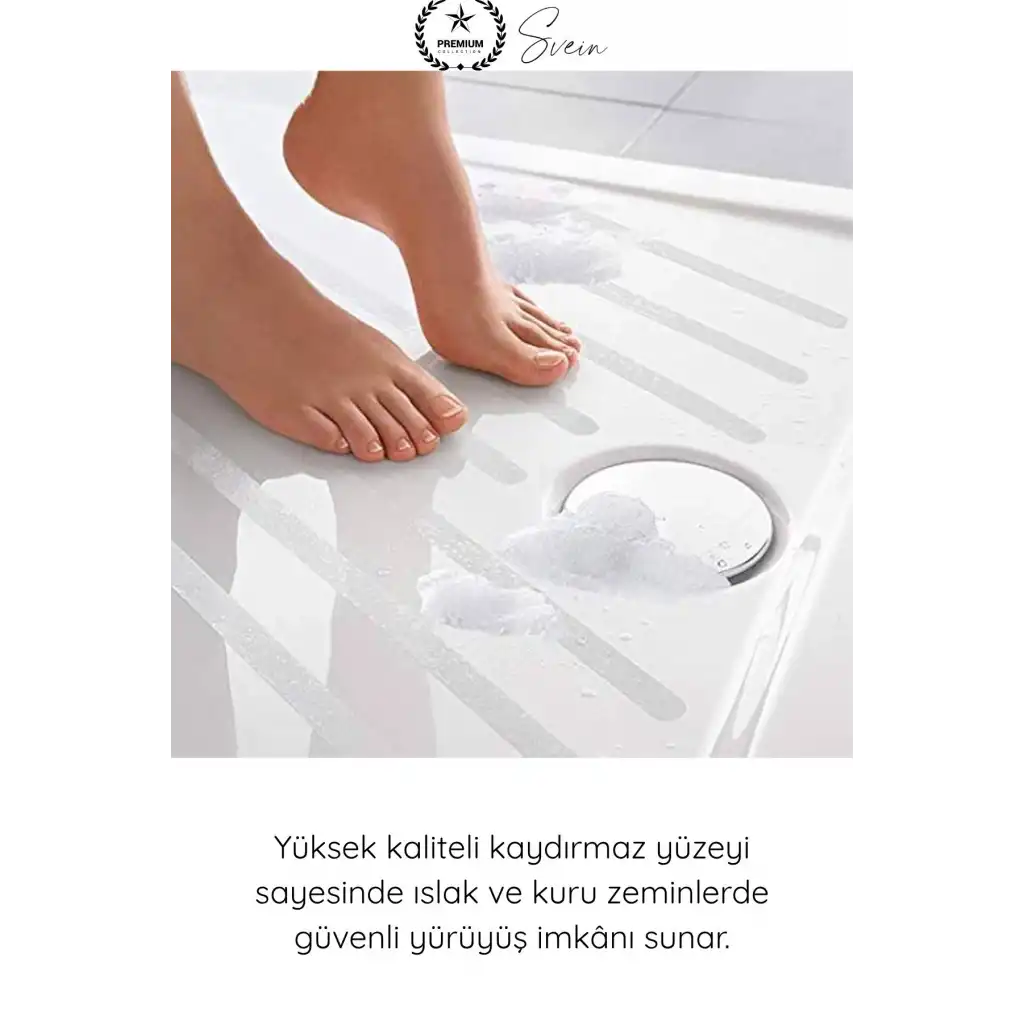 #ŞeffafKaydırmaz Şeffaf Kaydırmaz Güvenlik Bandı 36 mm x 2,5 Metre Merdiven Zemin Küvet Banyo Fayans Havuz Kenarı Kaymaz Bant Kendinden Yapışkanlı Şeffaf Kaymayı Önleyici Koruyucu Şerit Ev Ofis İşyeri