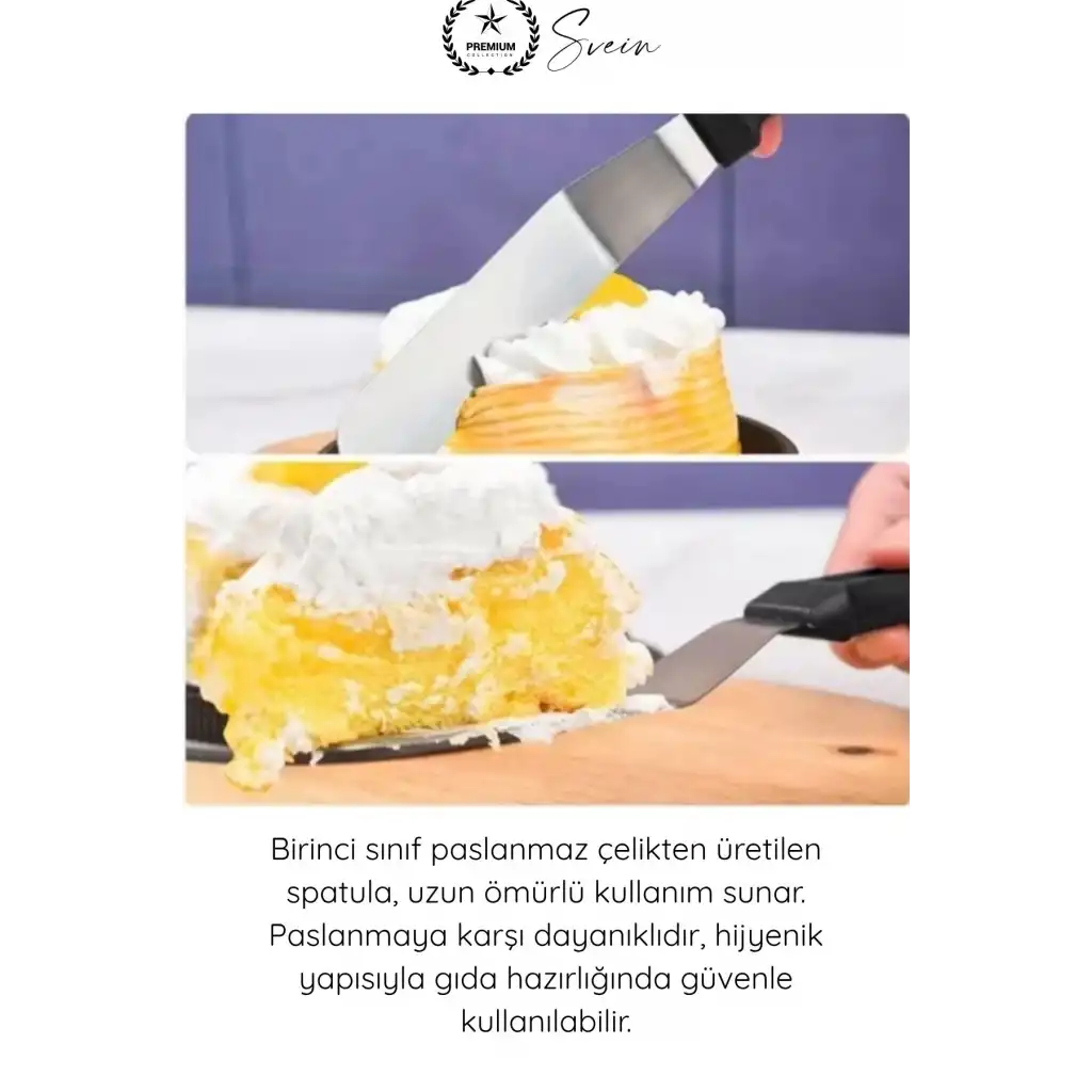 #Spatula Profesyonel Mutfak Ekipmanı Ergonomik Saplı Paslanmaz Çelik L Tipi Pastacı Spatulası Pasta Krema Düzeltme Şanti Ganaj Sürme Dekorasyon Kek Sıvama Açılı Spatula 27 cm