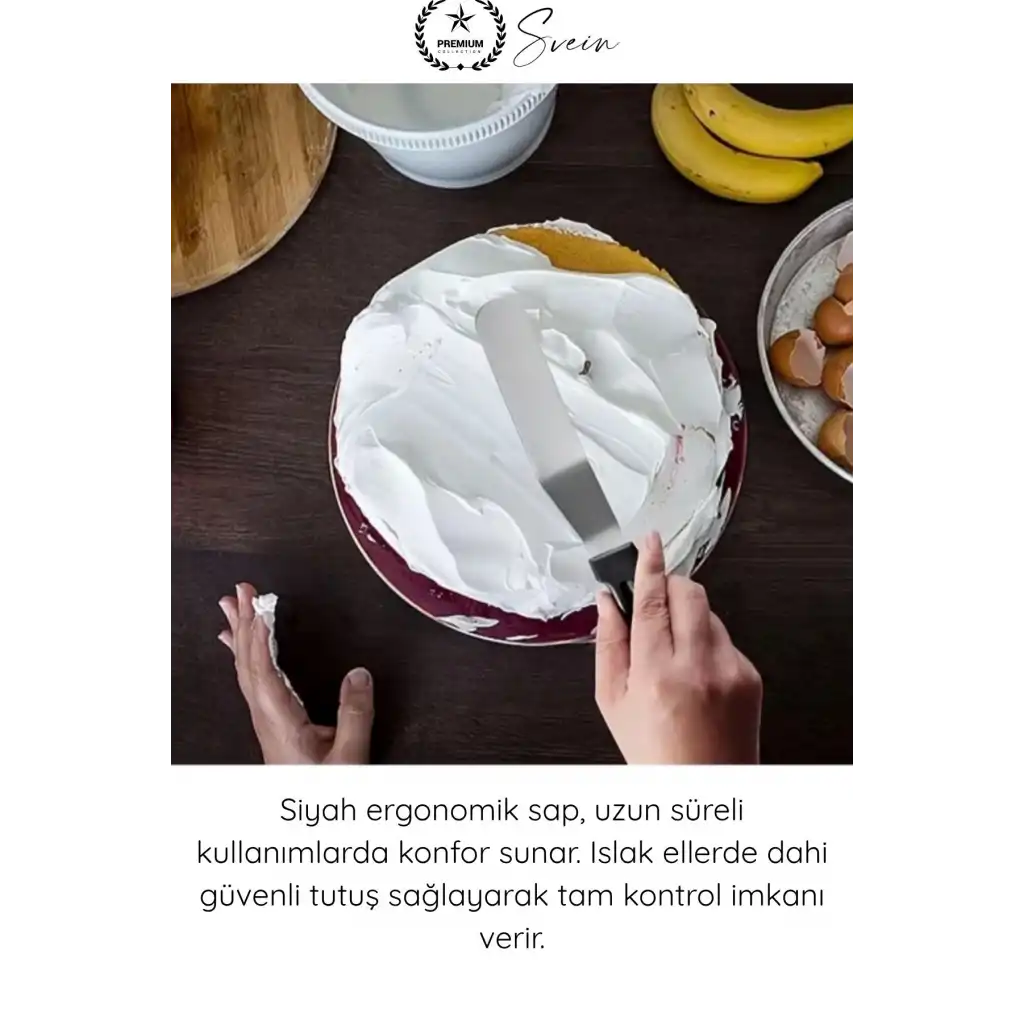 #Spatula Profesyonel Mutfak Ekipmanı Ergonomik Saplı Paslanmaz Çelik L Tipi Pastacı Spatulası Pasta Krema Düzeltme Şanti Ganaj Sürme Dekorasyon Kek Sıvama Açılı Spatula 27 cm