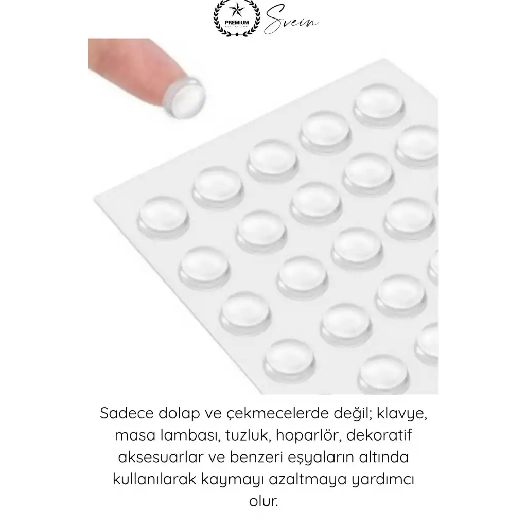 #Stoper Yapışkanlı Dolap Çekmece Stoperi Ses Engelleyici Şeffaf 48 Adet Silikon Tampon Kapak Çarpma Önleyici Kaydırmaz Mobilya Koruyucu Güçlü Yapışkan Darbe Emici 9 mm Ped Seti