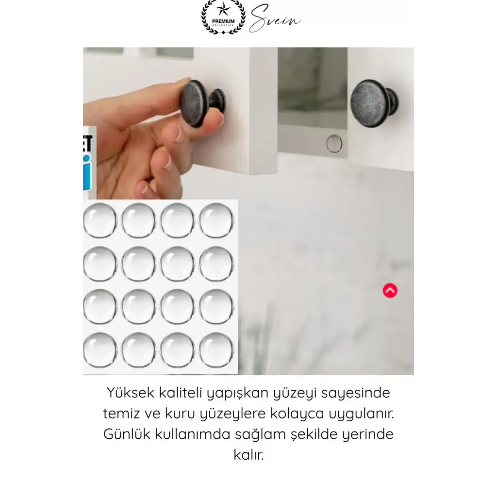 #Stoper Yapışkanlı Dolap Çekmece Stoperi Ses Engelleyici Şeffaf 48 Adet Silikon Tampon Kapak Çarpma Önleyici Kaydırmaz Mobilya Koruyucu Güçlü Yapışkan Darbe Emici 9 mm Ped Seti