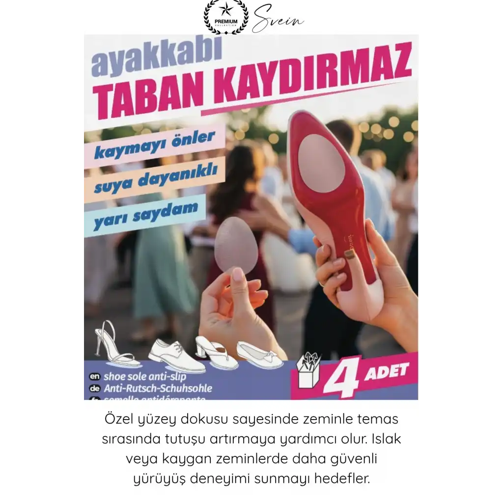 #TabanBandı Ayakkabı Taban Kaydırmaz Ped 4 Adet Şeffaf Yapışkanlı Topuklu Stiletto Babet Kösele Sert Düz Taban Kayma Önleyici Ses Azaltıcı Kesilebilir Güvenli Yürüyüş Koruyucu Destek
