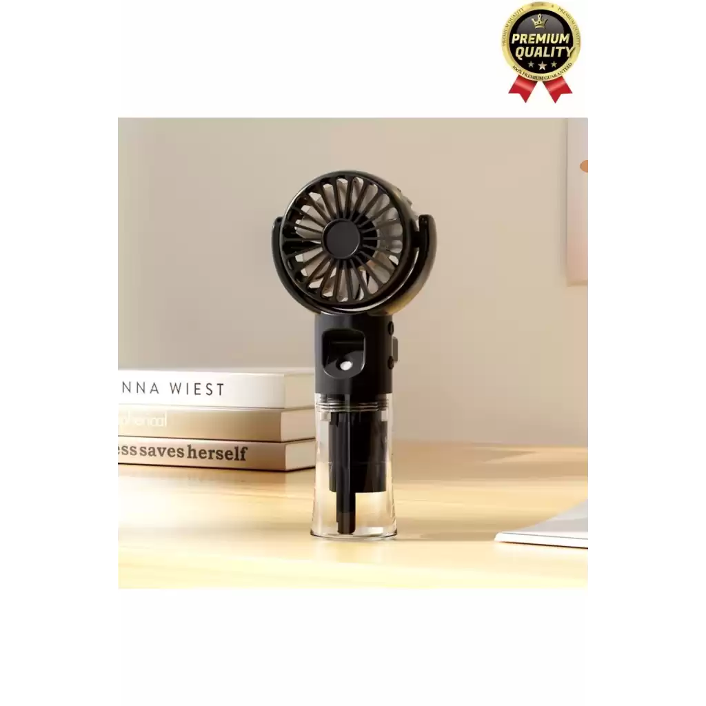Taşınabilir Serinletici Klima Usb Şarjlı 3 Kademeli 1200 mAh Su Hazneli Püskürtmeli Mini Vantilatör