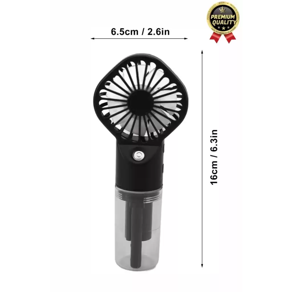 Taşınabilir Serinletici Klima Usb Şarjlı 3 Kademeli 1200 mAh Su Hazneli Püskürtmeli Mini Vantilatör