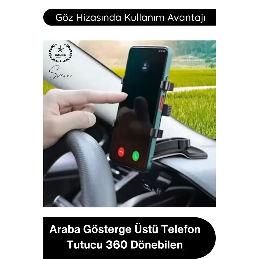 #TelefonTutucu Araba Gösterge Üstü Telefon Tutucu 360 Derece Dönebilen Oynar Başlıklı Araç İçi Navigasyon Aparatı Dikiz Aynası Güneşlik Uyumlu Klipsli Evrensel Akıllı Cihaz Standı