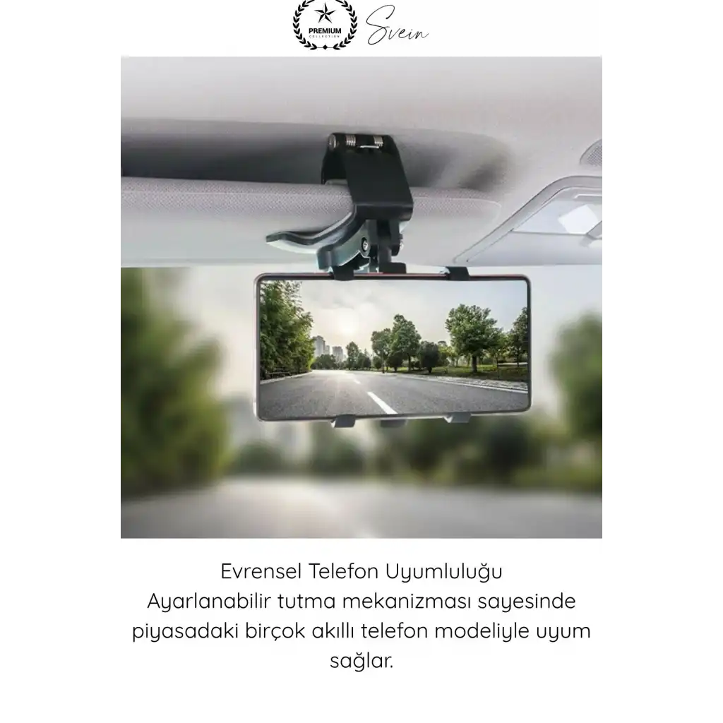#TelefonTutucu Araba Gösterge Üstü Telefon Tutucu 360 Derece Dönebilen Oynar Başlıklı Araç İçi Navigasyon Aparatı Dikiz Aynası Güneşlik Uyumlu Klipsli Evrensel Akıllı Cihaz Standı