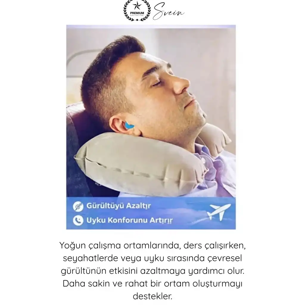 #Tıkaç Yumuşak Uyku Silikon Kulak Tıkacı 6lı Özel Kutulu Su Geçirmez Gürültü Önleyici Tekrar Kullanılabilir Yüzme Duş Seyahat Ders Çalışma Horlama Önleyici Kulak Koruyucu