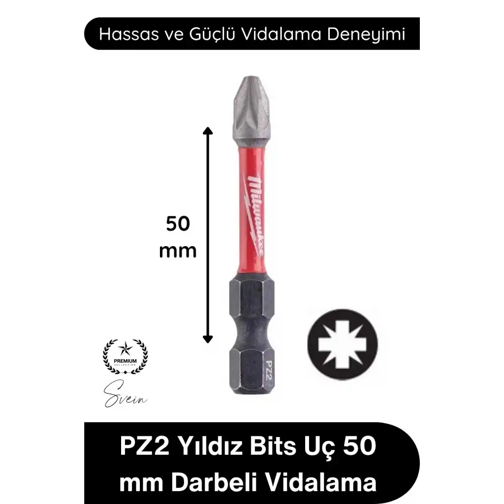 #Vidalama PZ2 Yıldız Bits Uç 50 Mm Darbeli Vidalama Tornavida Aksesuarı Profesyonel Çelik Şok Emici Dayanıklı Manyetik Güçlü Uzun Ömürlü Ağır Hizmet El Aleti Parçası