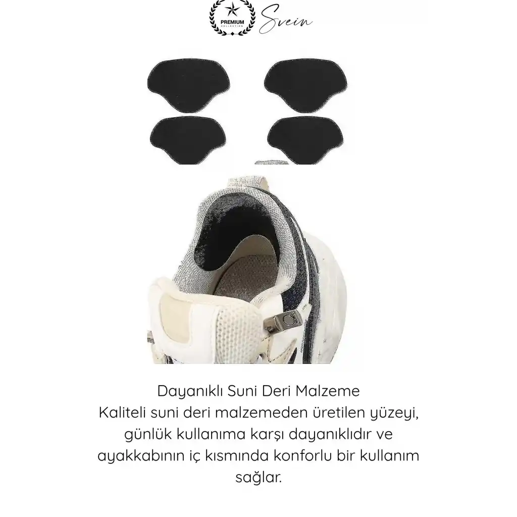 #YamaBandı Ayakkabı Topuk Yaması Yapışkanlı Tamir Bandı Siyah 4 Adet Spor Sneaker Klasik Bot Çocuk Yetişkin İç Topuk Onarım Pedi Suni Deri Güçlü Yapışkan Kesilebilir Aşınma Koruyucu