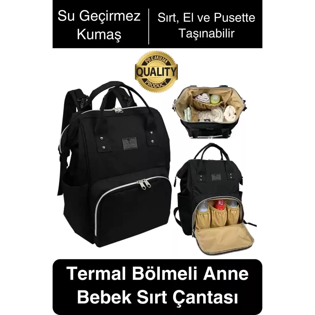Yeni Sezon Anne Bebek Sırt Çantası Çok Gözlü Termal Biberon Hazneli Askılı Büyük Geniş Rahat