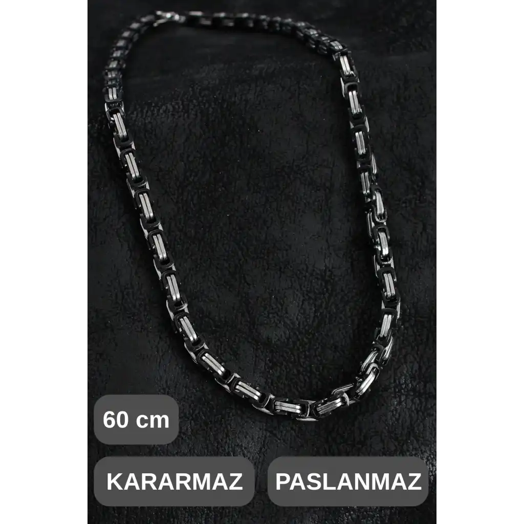 #ZincirKolye 316L Çelik Kral Zincir Erkek Kolye Gümüş Renk 60 cm Kararmaz Paslanmaz Kalın Halkalı Şık Modern Günlük Kombin Takı Aksesuar Dayanıklı Metal Tasarım