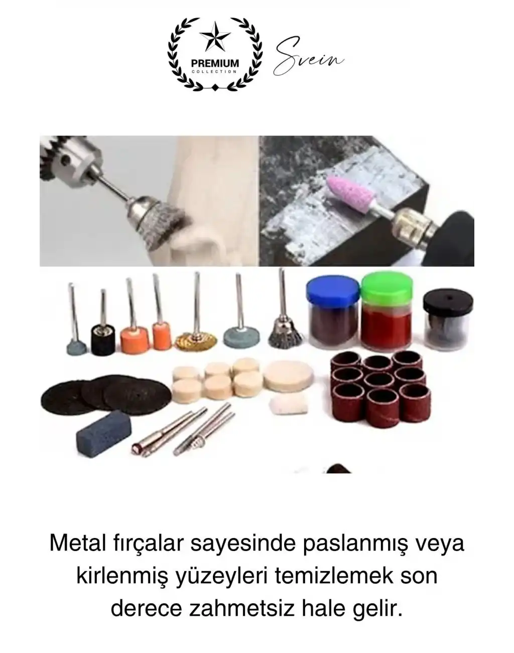 105 Parça Hobi Gravür Dremel Taşlama Ucu Mini Metal Ahşap Oyma Seti Parlatma Zımparalama Fırçalama