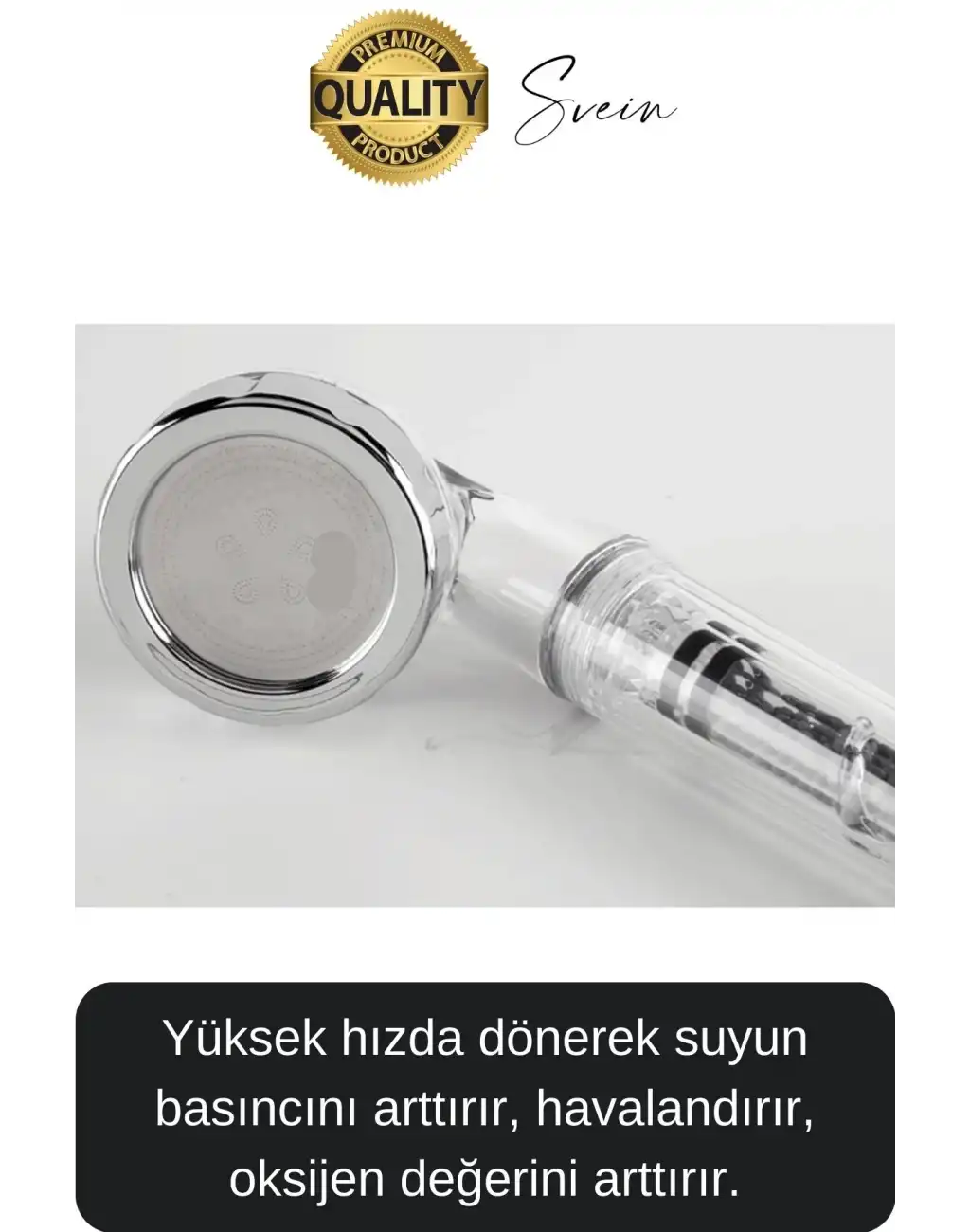 3 Kademeli Yüksek Basınçlı Arıtmalı Ayarlanabilir Uzun Ömürlü Universal Su Tasarruflu Duş Başlığı