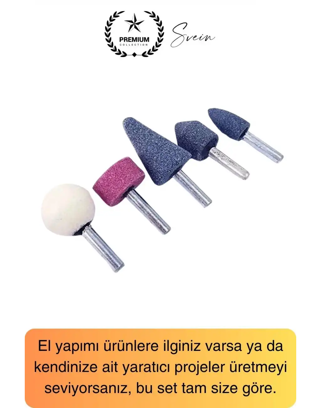 5 Parça Hobi Gravür Dremel Taşlama Ucu Mini Metal Ahşap Oyma Seti Parlatma Zımparalama Fırçalama