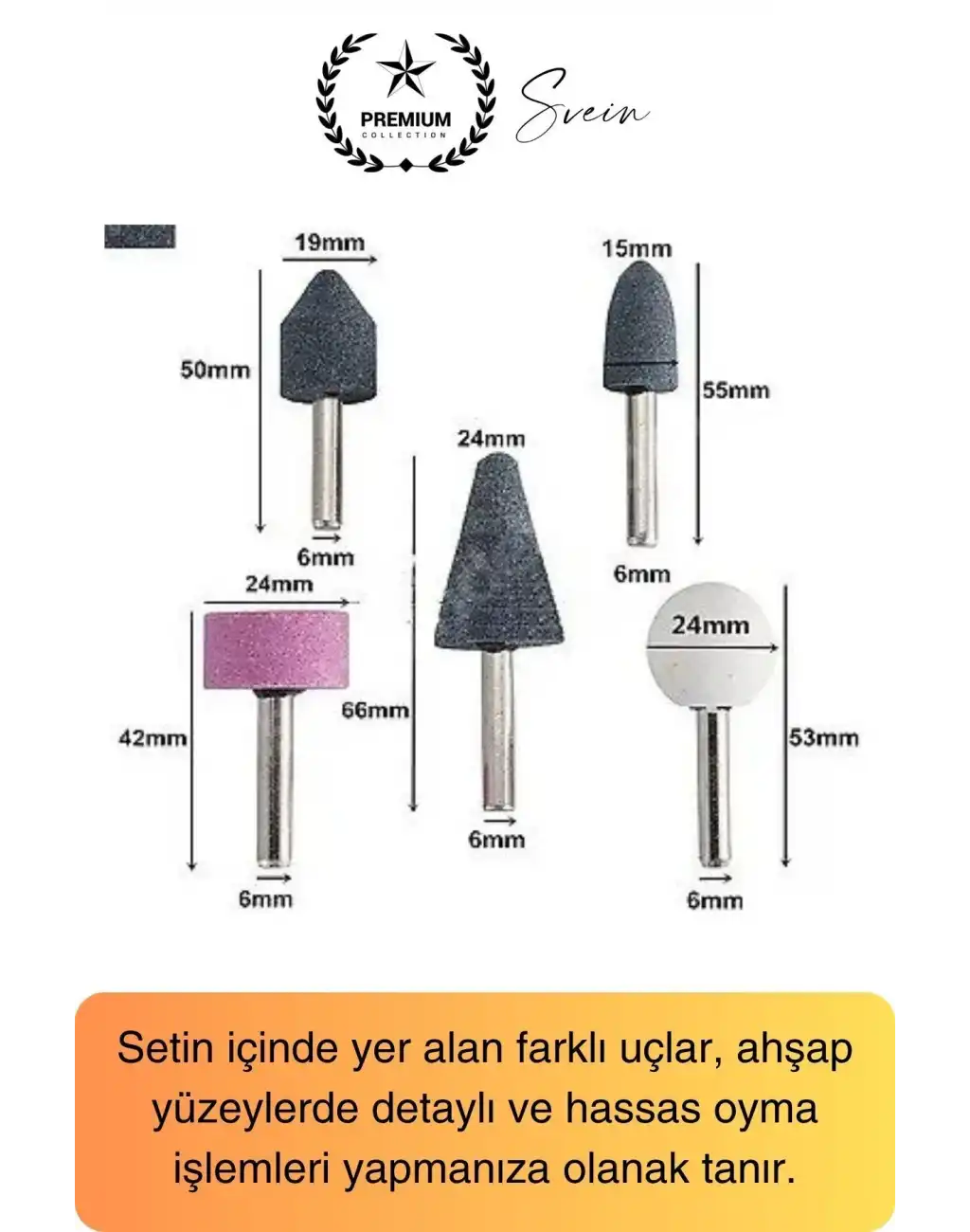 5 Parça Hobi Gravür Dremel Taşlama Ucu Mini Metal Ahşap Oyma Seti Parlatma Zımparalama Fırçalama
