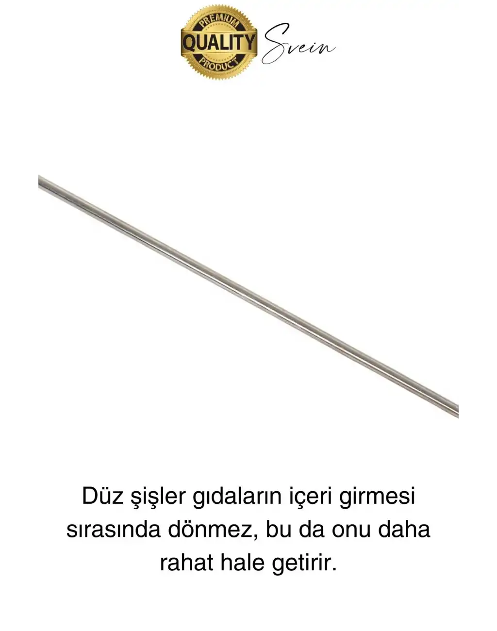 6 Adet Yüksek Kalite 48 cm Mangal Ciğer Kuşbaşı Kebap Şiş Paslanmaz Çelik Adana Urfa Izgara