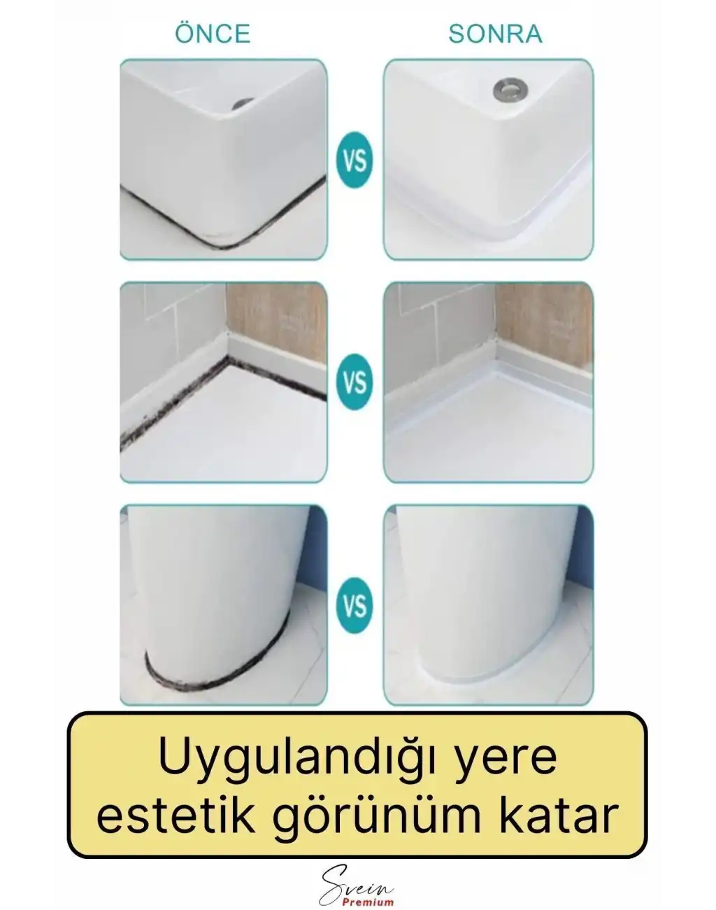 Su Sızdırmaz Geçirmez Dayanıklı Lavabo Tezgah Küvet Duş Banyo Mutfak Pencere Kenar Bandı 3,2 Mt
