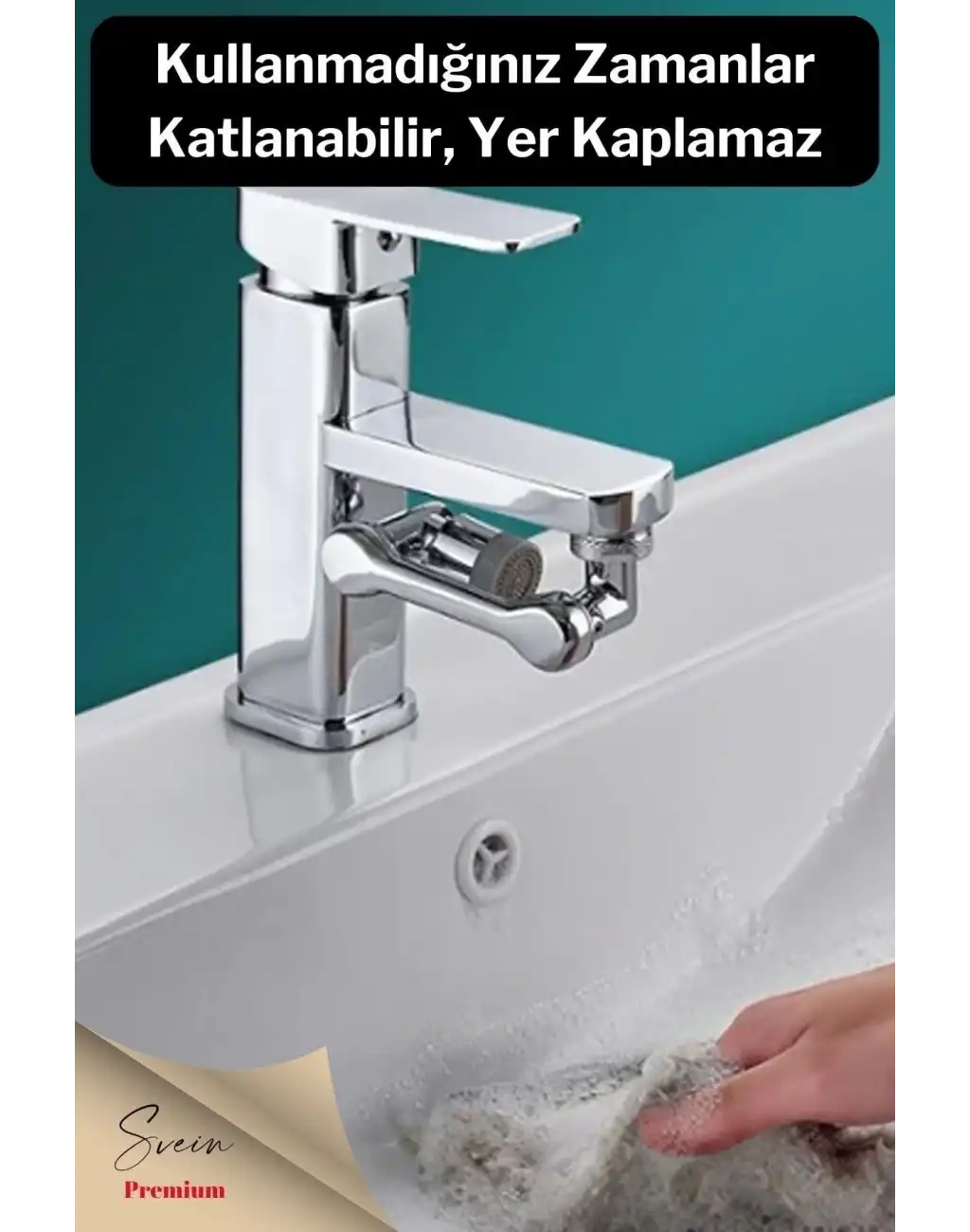 1080 Derece Dönebilen Pratik Robotik Kol Musluk Başlığı Uzatma Aparatı Tüm Bataryalar Ile Uyumlu