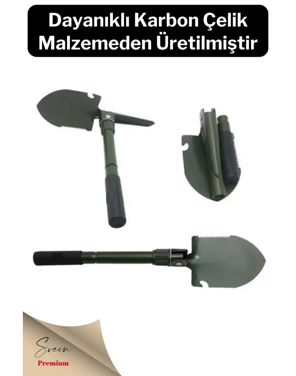 Profesyonel Çelik Katlanır Taşınabilir Pratik Kamp Kazma Kürek Ve Kesme Aleti Seti Orcamp Kazkürkes