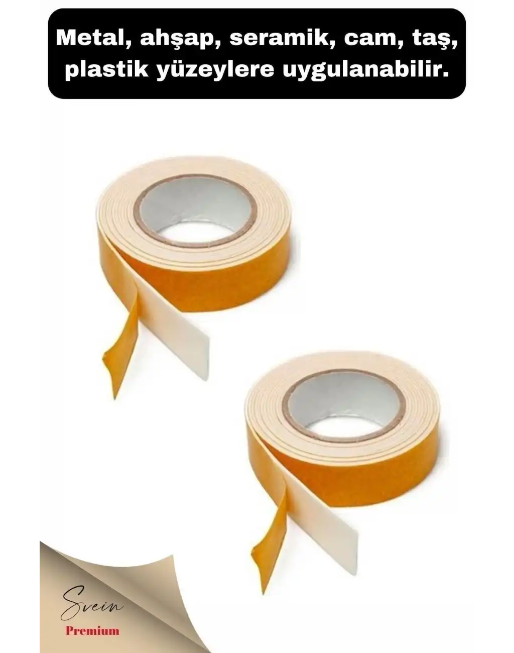 Süngerli Çift Taraflı Ultra Yapışkan Iç Dış Mekan Tamir Çok Amaçlı Köpük Bant 2 Mt 19 Mm