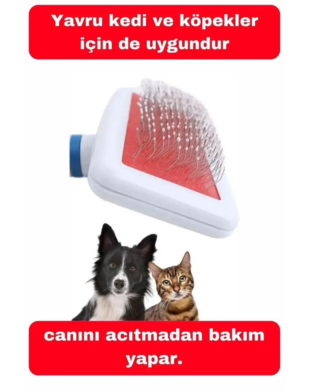 Kedi Köpekler Için Pratik Tüy Toplayıcı Ve Düzenleyici Temizleme Fırçası Tırmık Tarak Aracı 1 Adet