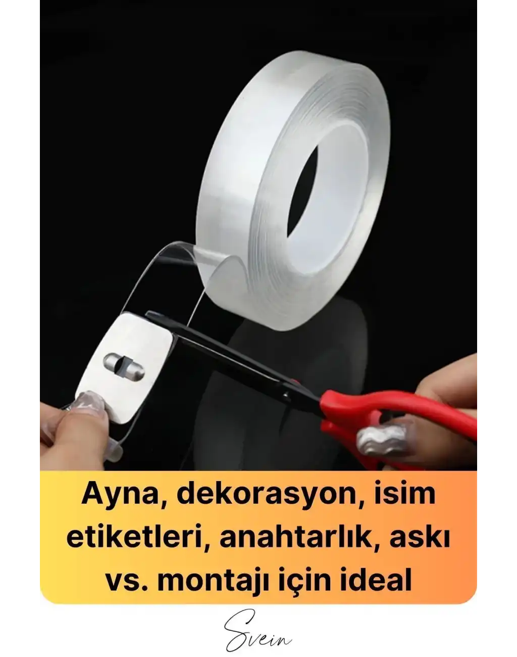 Ekstra Güçlü Çift Taraflı Bant İz Bırakmaz Şeffaf Çok Amaçlı Tamir Silikon Montaj Bandı 18mm X 2mt