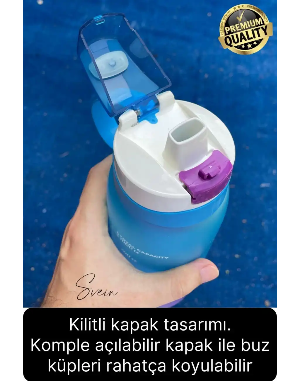 Premium Motivasyon Matara Spor Su Şişesi Sızdırmaz Eğlenceli Suluk Stciker Etiket 1000 Ml