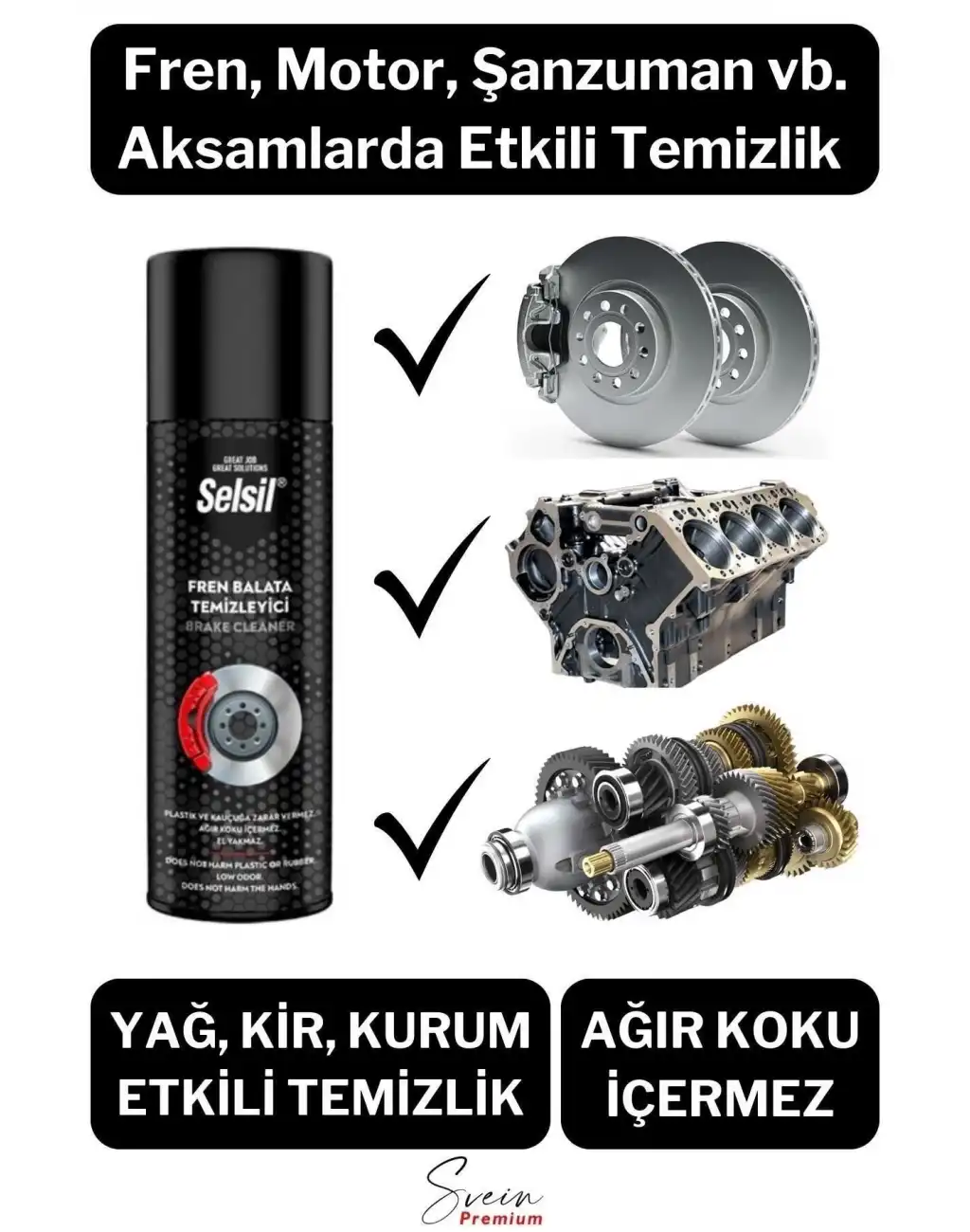 Fren Balata Temizleyici Ve Genel Araç Bakım Parça Toz Yağ Temizleme Spreyi 500 Ml 1 Adet