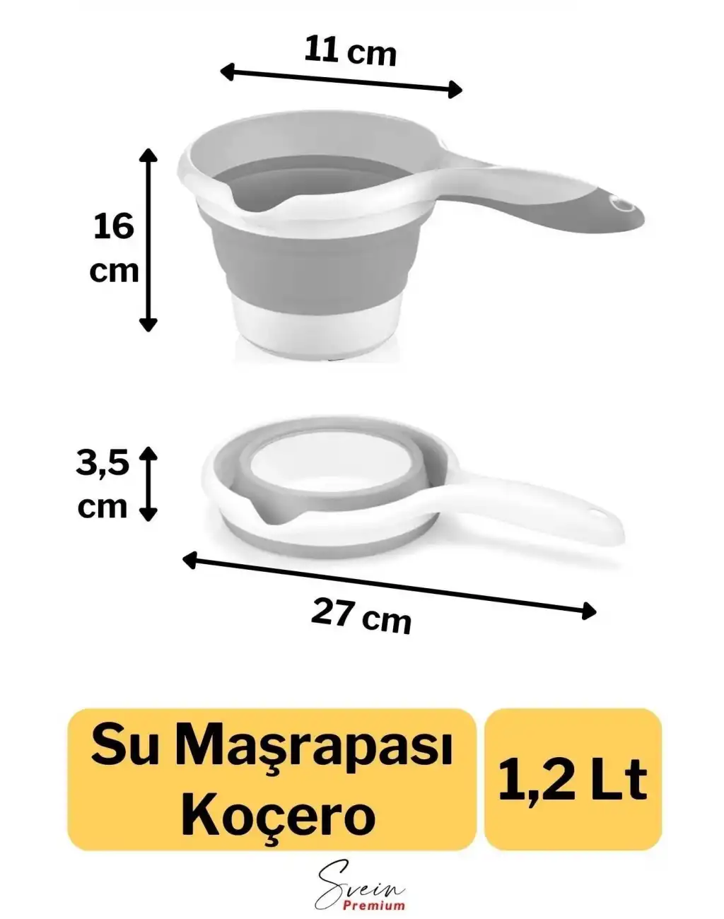 Çok Amaçlı Premium Katlanır Kesme Tahtası Tıpalı Yıkama Leğeni Badya ve Koçero Su Maşrapası 2li Set