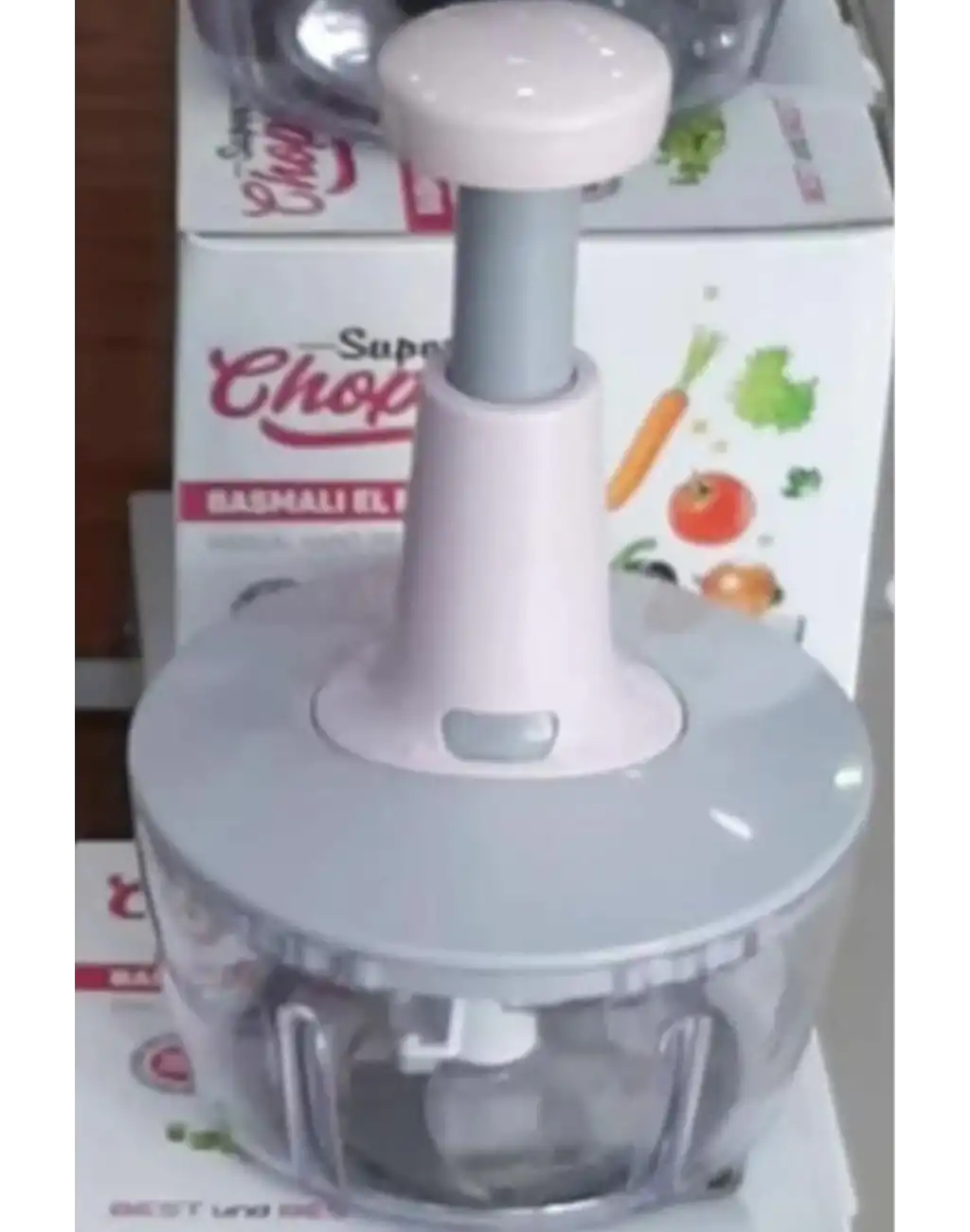 Pratik Taşınabilir Basmalı El Rondo Soğan Sebze Meyve Doğrayıcı Paslanmaz Çelik Bıçaklı El Robotu