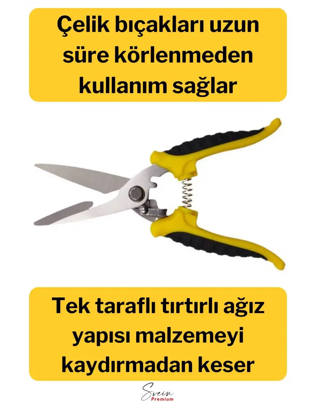 Çok Amaçlı Keskin Uçlu Paslanmaz Çelik Ağızlı Yaylı Teneke Köşebent Makası Alçıpan Makas 20 cm