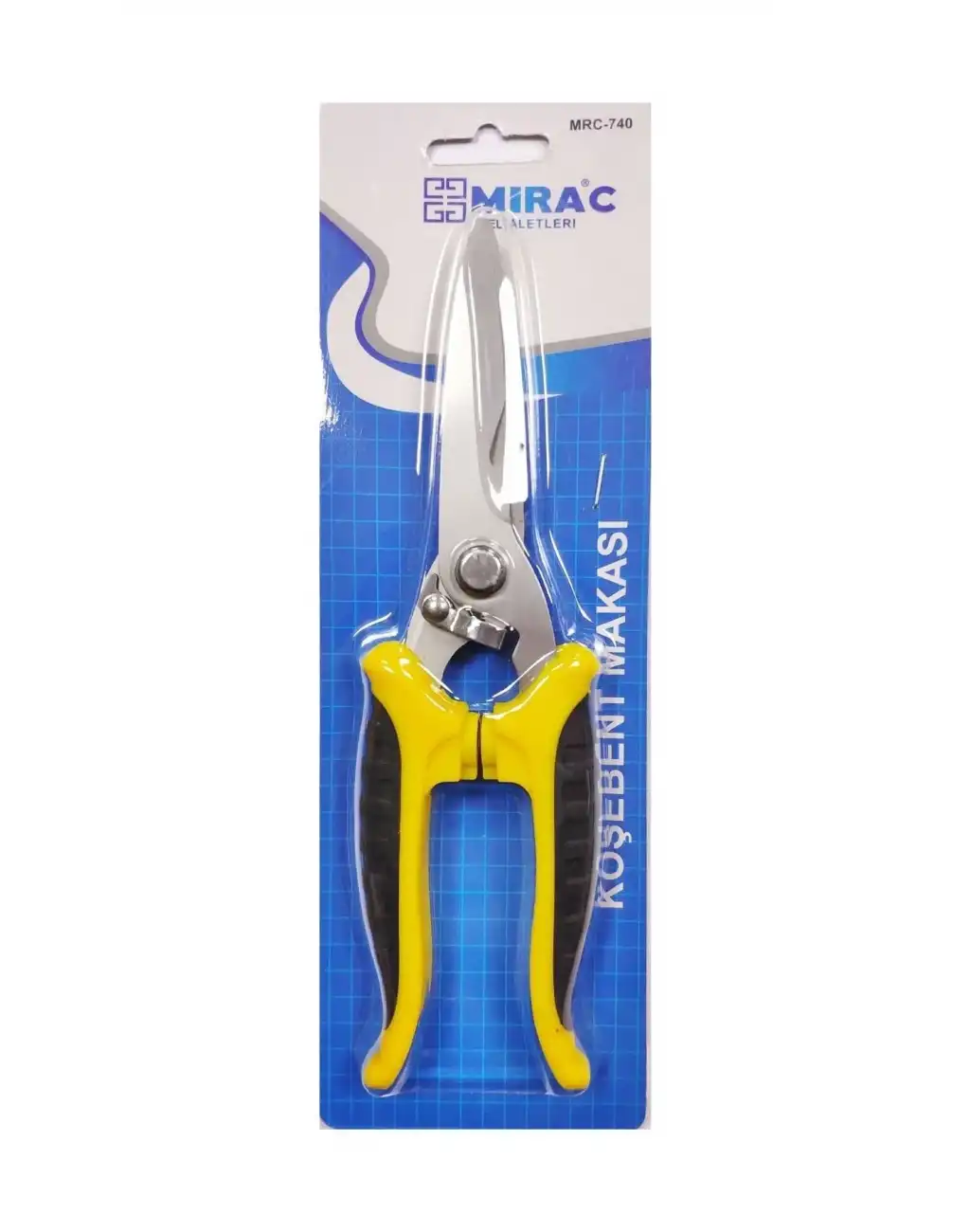 Çok Amaçlı Keskin Uçlu Paslanmaz Çelik Ağızlı Yaylı Teneke Köşebent Makası Alçıpan Makas 20 cm