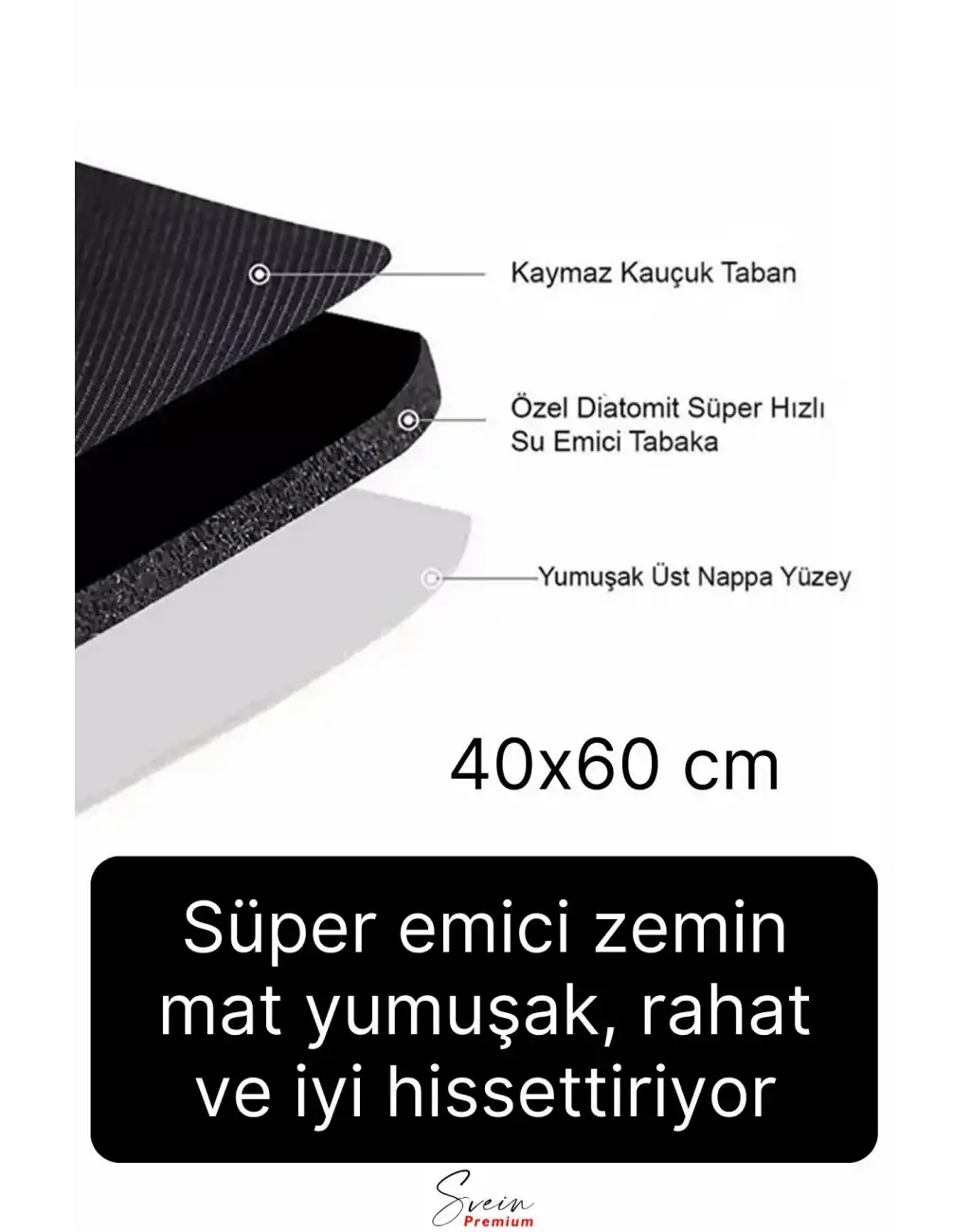 Sihirli Su Emici Kaymaz Tabanlı Kolay Temizlenir Dayanıklı Pürüzsüz Yumuşak Abdest Banyo Paspası