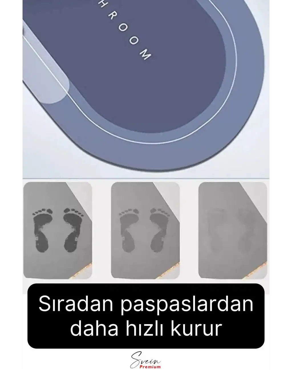 Sihirli Su Emici Kaymaz Tabanlı Kolay Temizlenir Dayanıklı Pürüzsüz Yumuşak Abdest Banyo Paspası