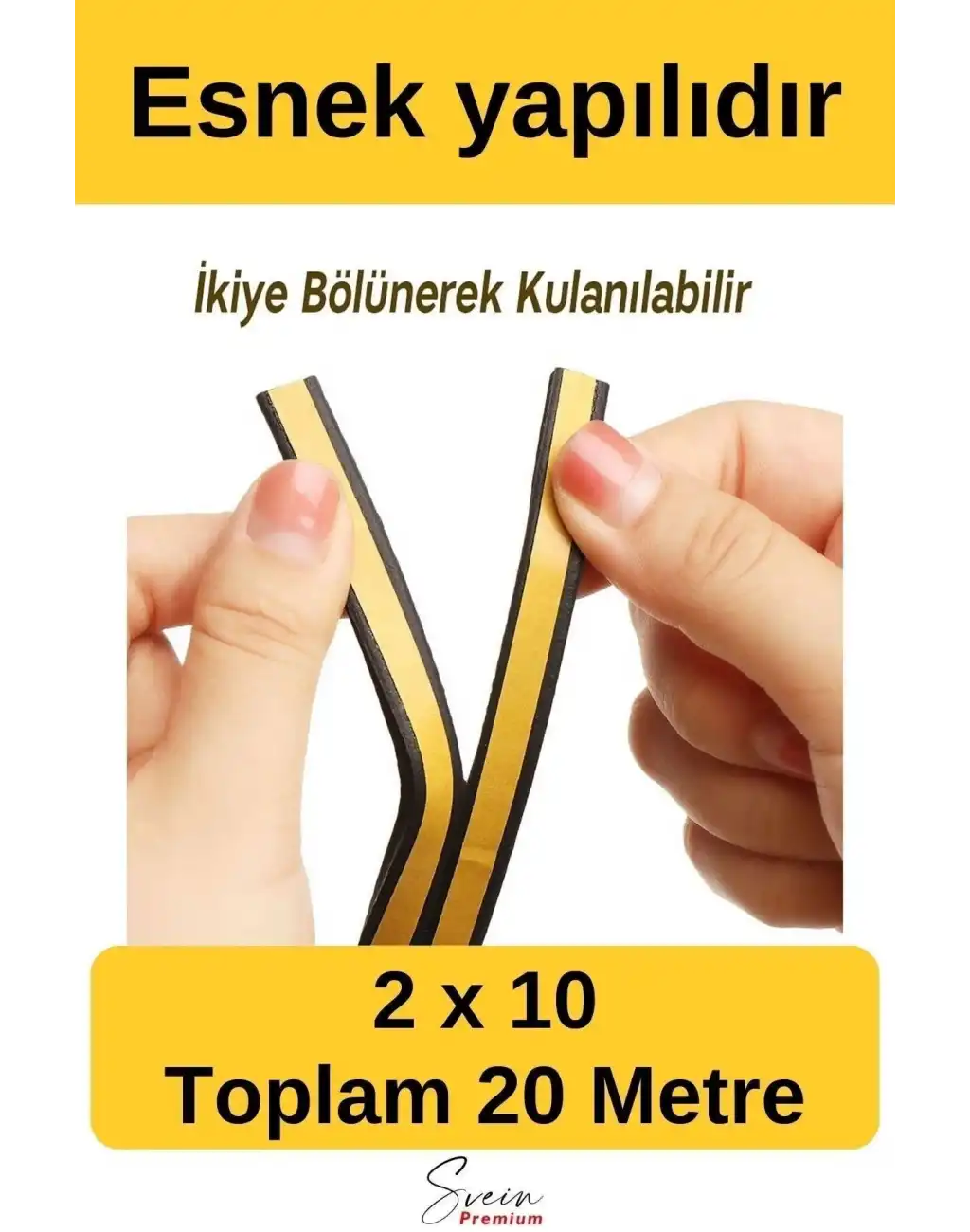 #Fitil Kapı Ve Pencere Soğuk Izolasyon Bandı Fitili Kendinden Yapışkanlı Kauçuk Yalıtım Bant 2x10 = 20 Mt