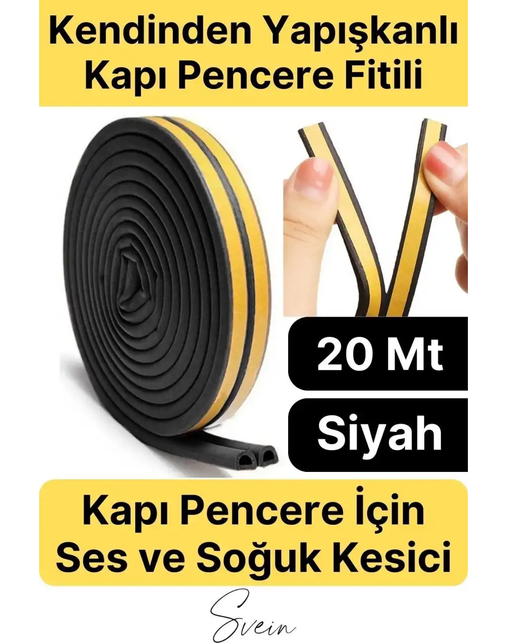 #Fitil Kapı Ve Pencere Soğuk Izolasyon Bandı Fitili Kendinden Yapışkanlı Kauçuk Yalıtım Bant 2x10 = 20 Mt