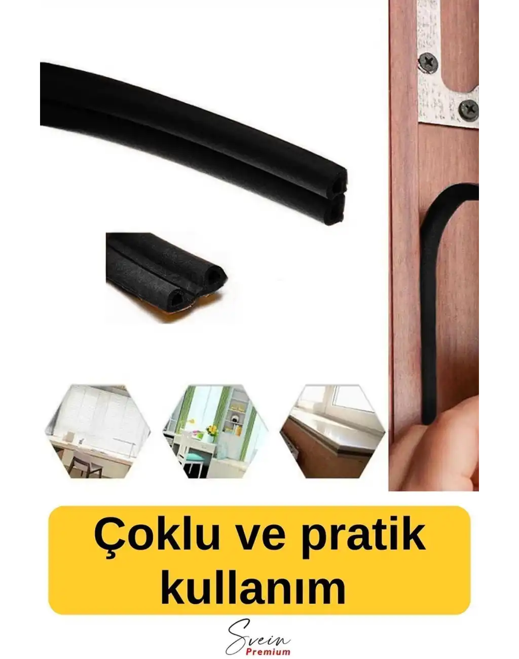 #Fitil Kapı Ve Pencere Soğuk Izolasyon Bandı Fitili Kendinden Yapışkanlı Kauçuk Yalıtım Bant 2x10 = 20 Mt