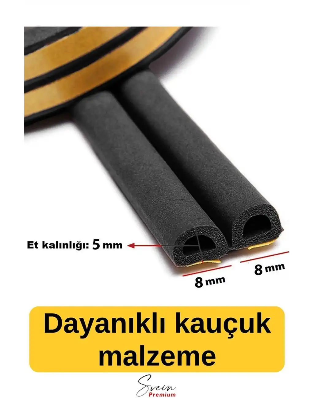 #Fitil Kapı Ve Pencere Soğuk Izolasyon Bandı Fitili Kendinden Yapışkanlı Kauçuk Yalıtım Bant 2x10 = 20 Mt
