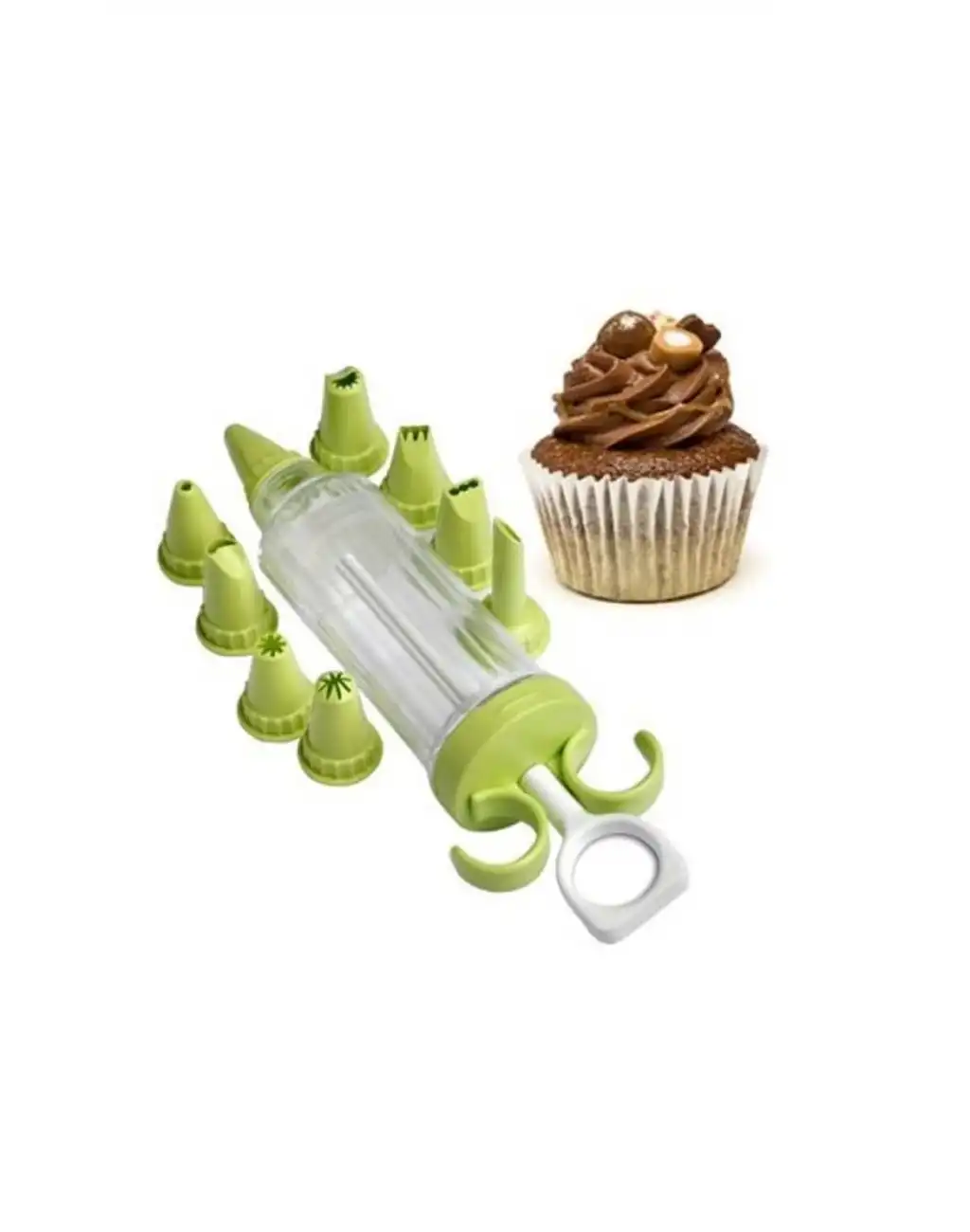 8 Başlıklı Pratik Kolay Pastacı Krema Pompası Kek Kremşanti Şekillendirici Süsleme Şırınga Seti