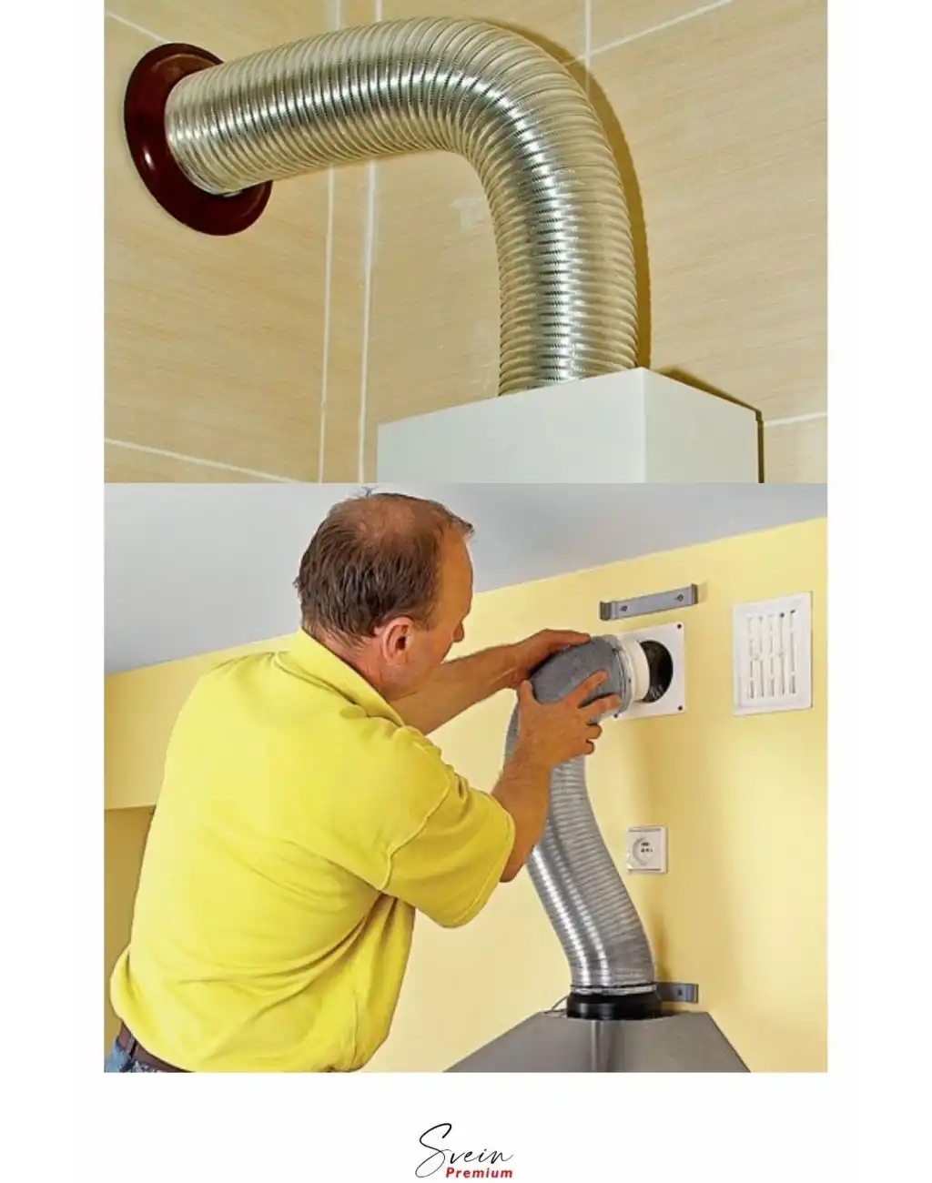 #HavalandırmaBorusu Alüminyum Kopmaz Yırtılmaz Ankastre Baca Aspiratör Davlumbaz Şofben Havalandırma Borusu 2 mt 127 mm