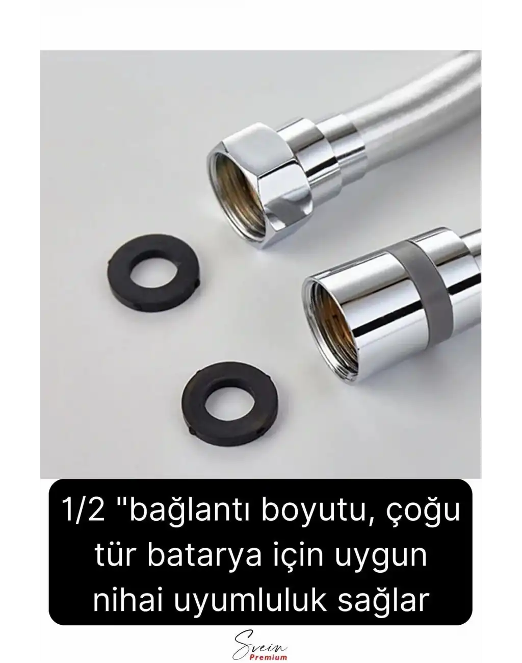 Gümüş Dayanıklı Esnek Kırılmaz Çatlamaz Patlamaz Sızdırmaz Pvc Banyo Duş Musluk Hortumu 1,5 Metre
