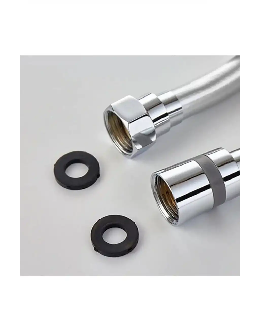 Gümüş Dayanıklı Esnek Kırılmaz Çatlamaz Patlamaz Sızdırmaz Pvc Banyo Duş Musluk Hortumu 1,5 Metre