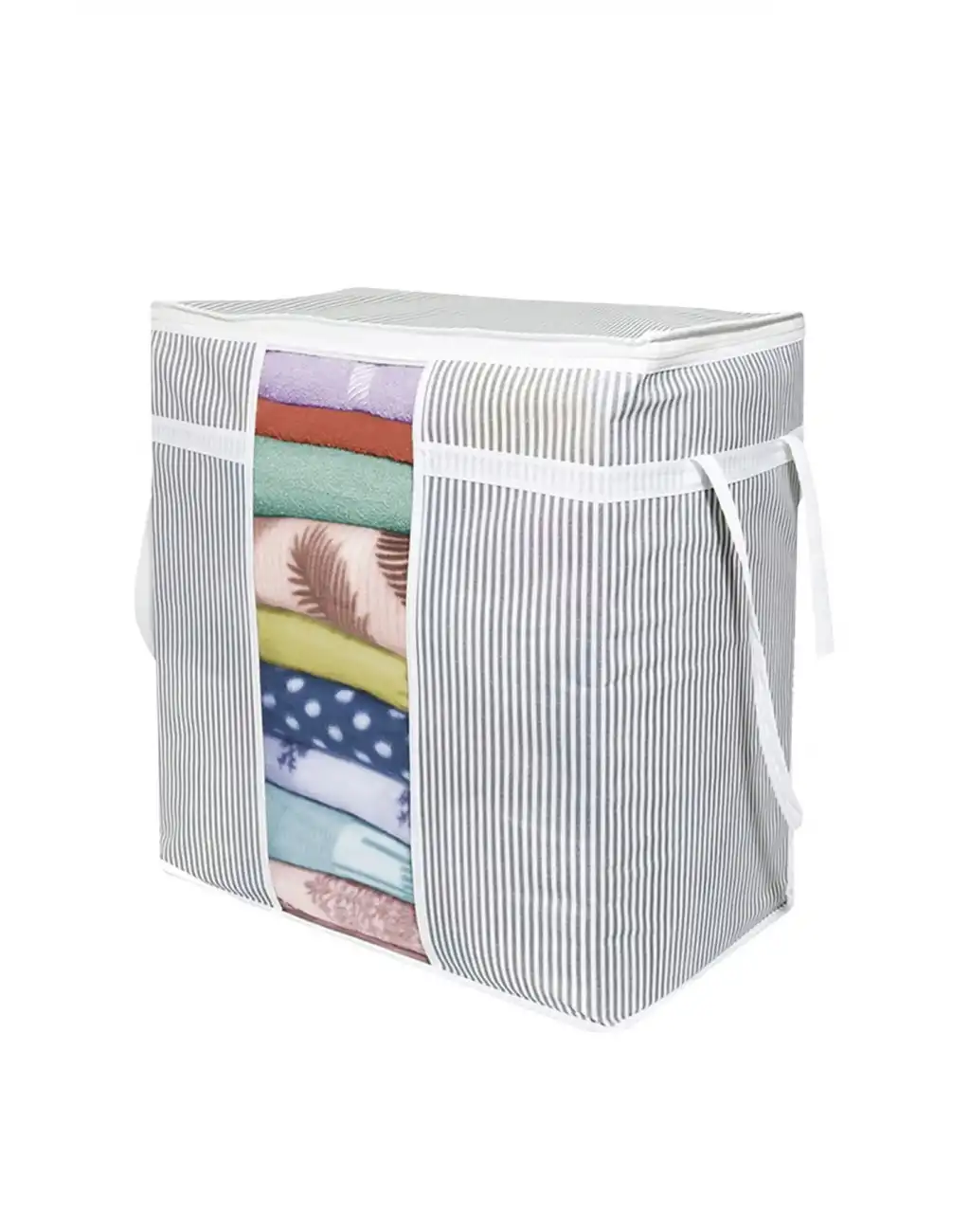 Premium Pencereli Saklama Çantası Geniş Büyük Boy Fermuarlı Sökülmez Yırtılmaz Şeffaf Kulplu Hurç