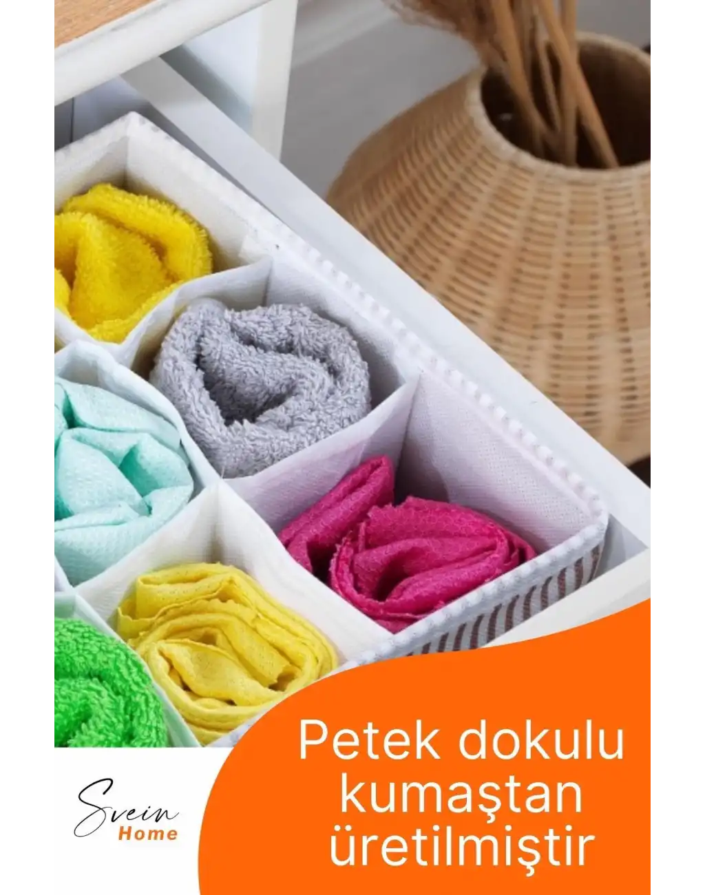 12 Bölmeli Çekmece İçi Düzenleyici Çok Amaçlı Pratik Takı Çorap Kravat Eşarp Gardrop Organizer Kutu