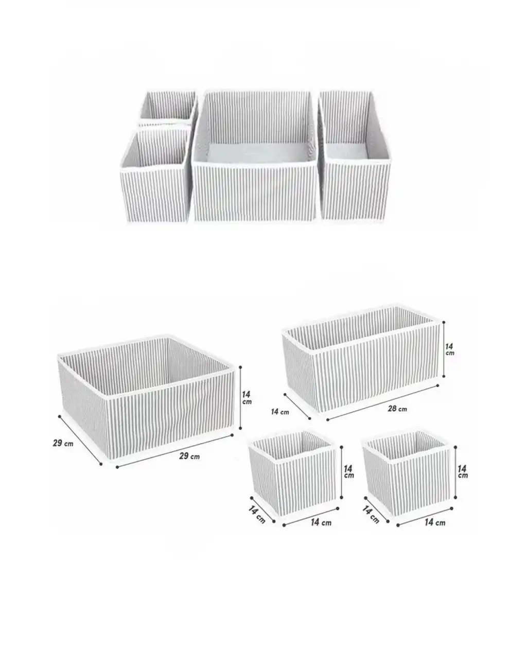 Premium 4lü Çekmece ve Dolap İçi Düzenleyici Pratik Büyük Giysi Çorap İç Çamaşırı Saklama Kutusu