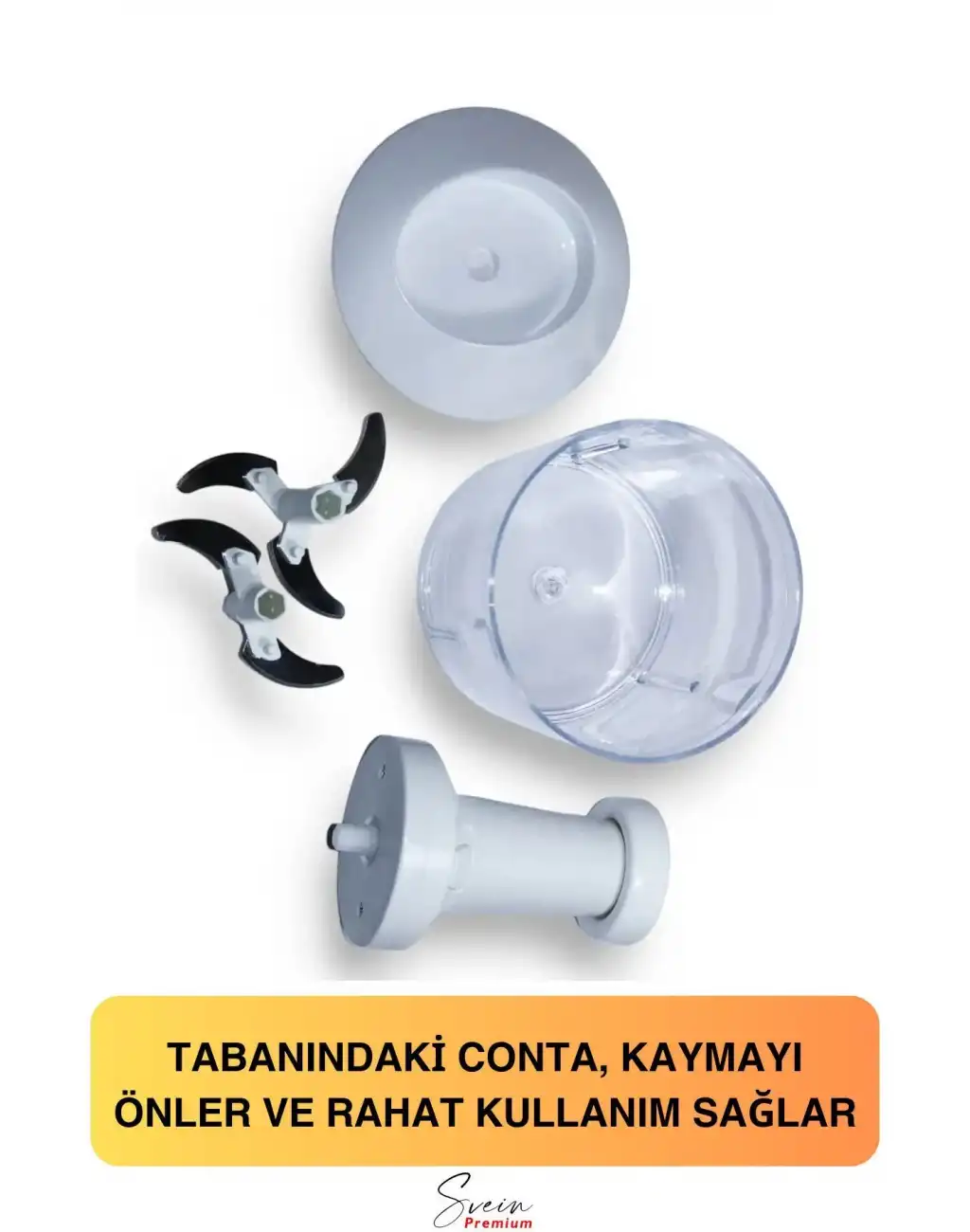 Paslanmaz Çelik Bıçaklı El Robotu Pratik Taşınabilir Basmalı El Blender Soğan Sebze Meyve Doğrayıcı