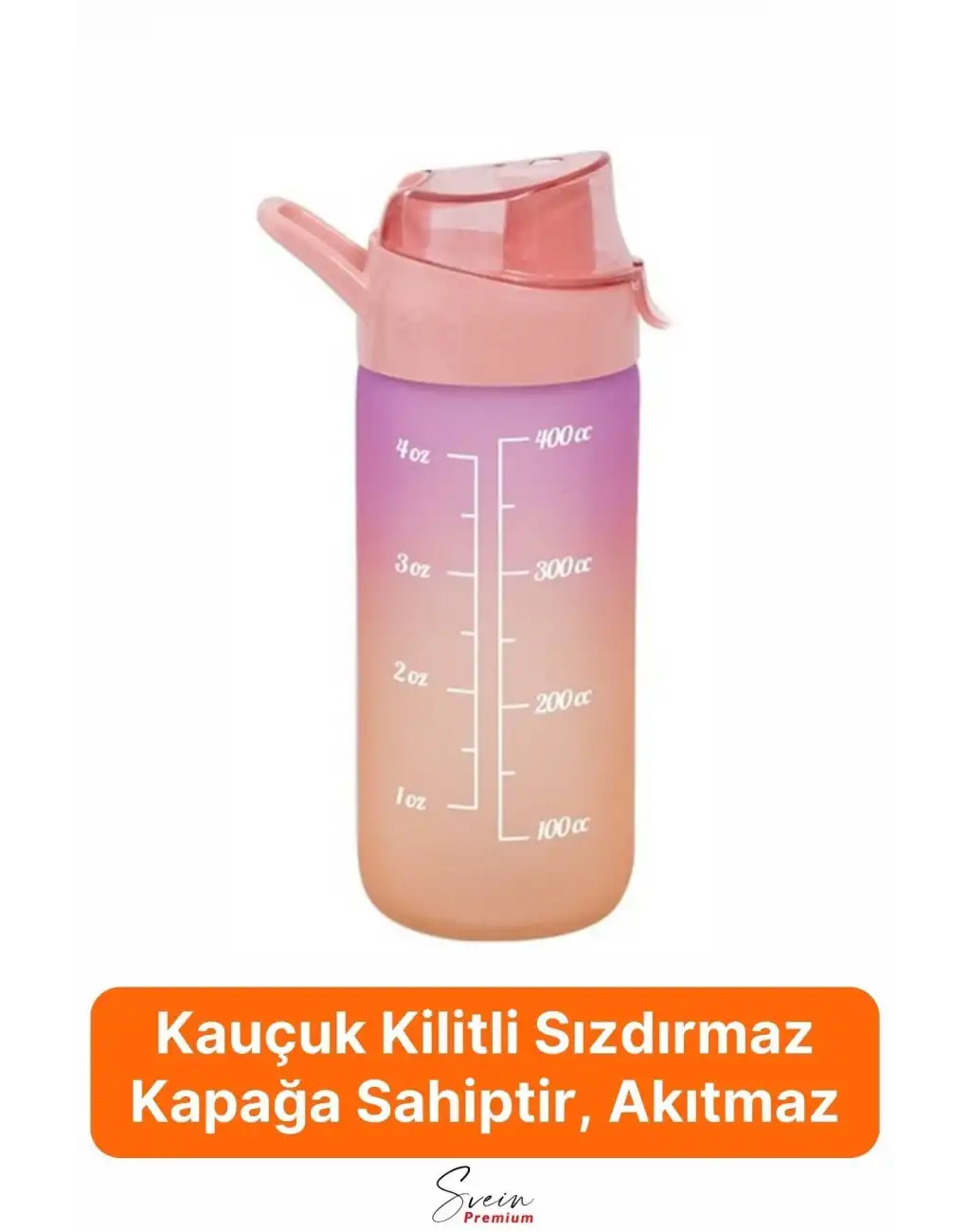 Motivasyonel Cam Su Şişesi Çift Renkli Kapaklı Sızdırmaz Akıtmaz Sporcu Suluk Bpa İçermez 500 ml